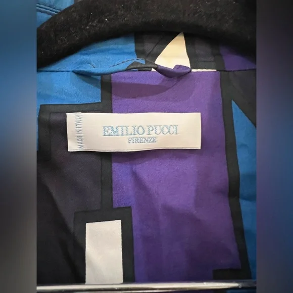 EUC Emilio Pucci Geometric Multi Color Blazer